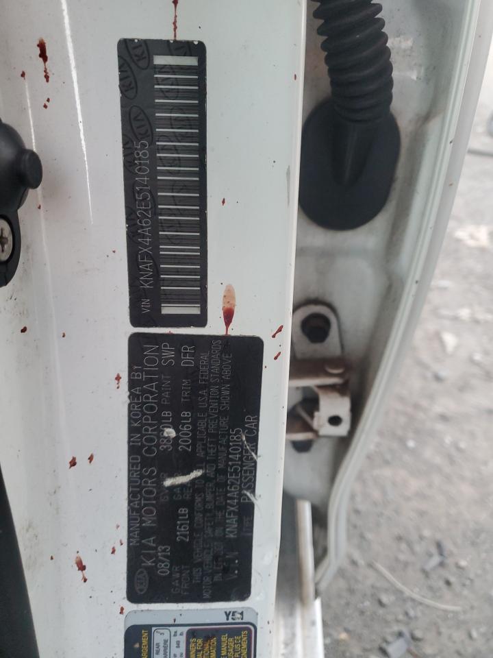 2014 Kia Forte Lx VIN: KNAFX4A62E5140185 Lot: 92895345