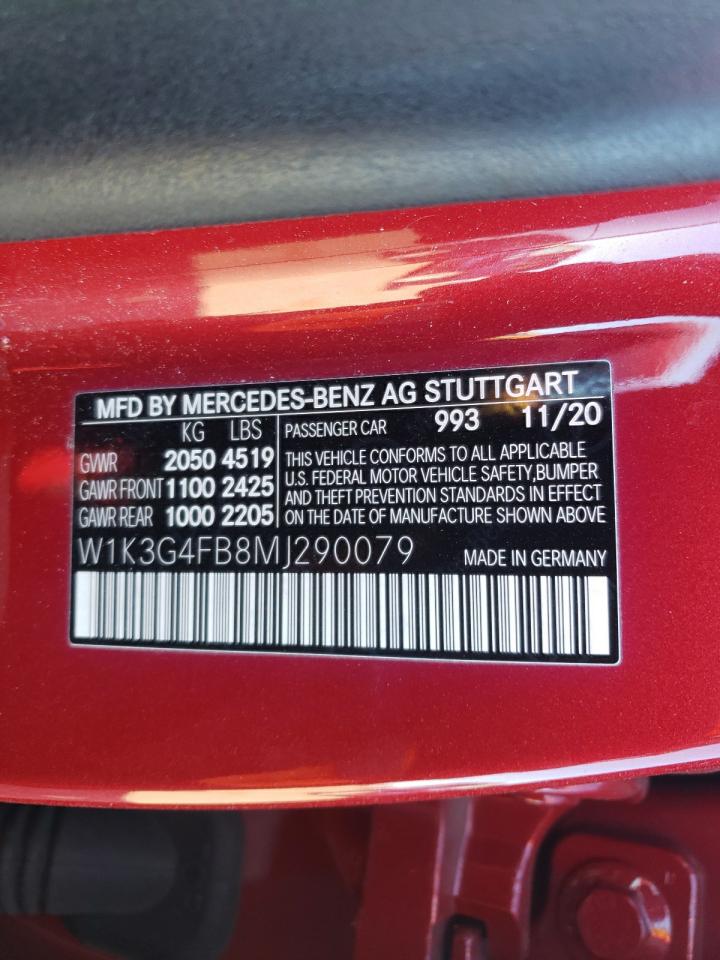 2021 Mercedes-Benz A 220 4Matic VIN: W1K3G4FB8MJ290079 Lot: 91609555