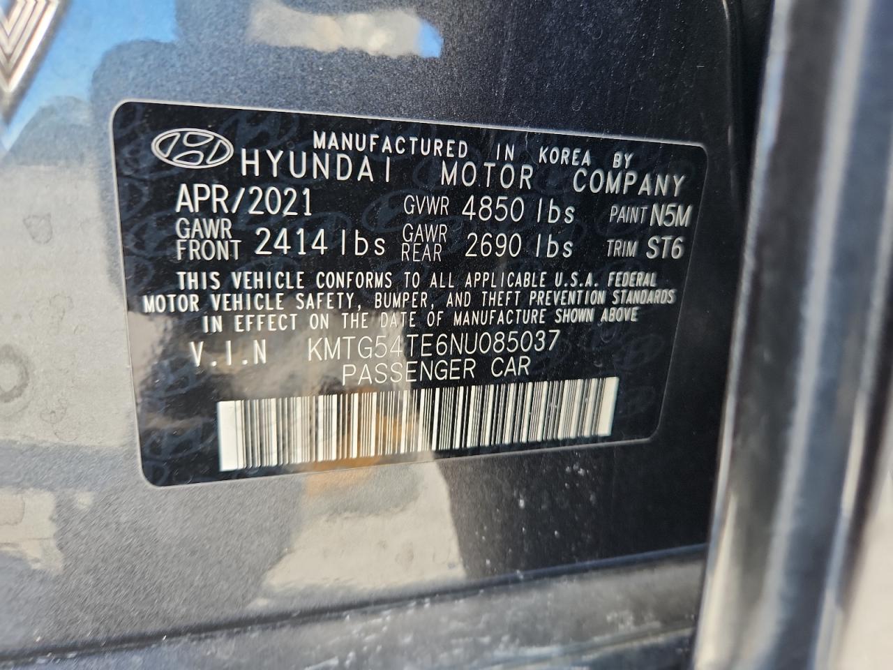 2022 Genesis G70 Base VIN: KMTG54TE6NU085037 Lot: 90705025