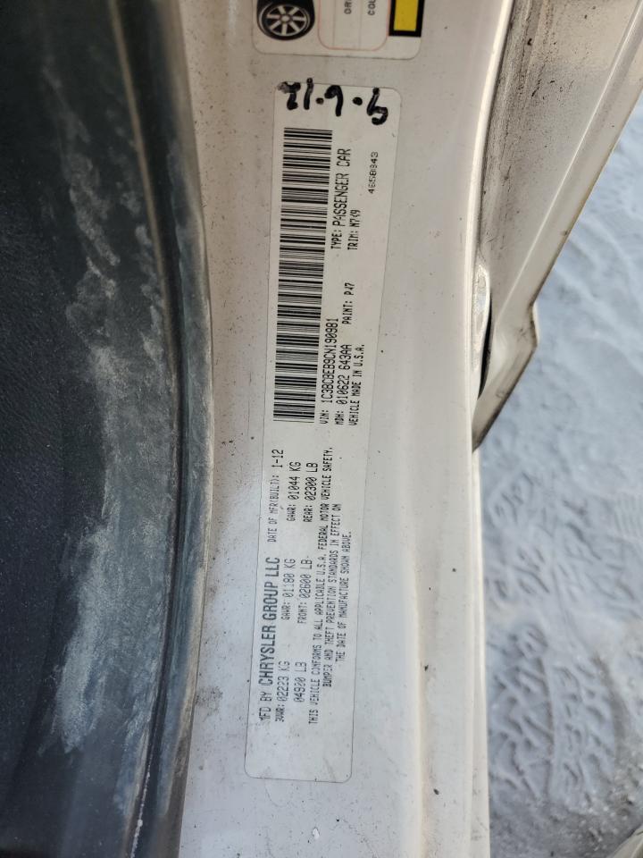 2012 Chrysler 200 Touring VIN: 1C3BCBEB9CN190981 Lot: 92426275