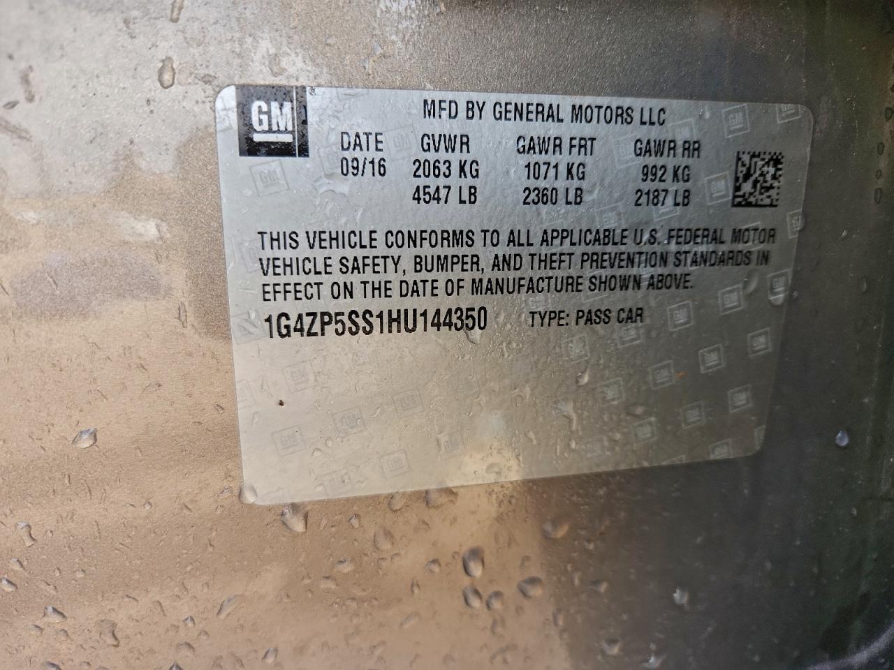 2017 Buick Lacrosse Essence VIN: 1G4ZP5SS1HU144350 Lot: 94311415