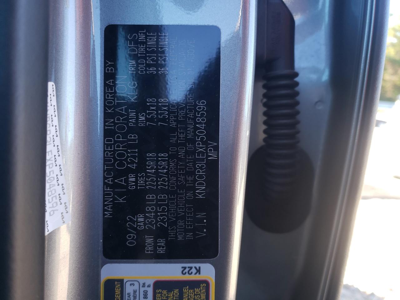 2023 Kia Niro Ex VIN: KNDCR3LEXP5048596 Lot: 92108135