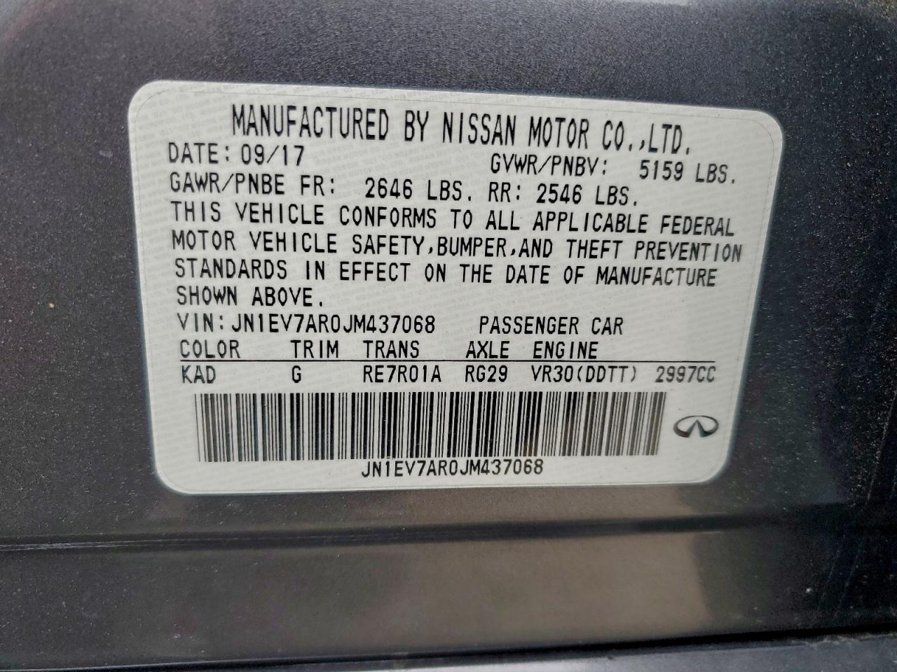 2018 Infiniti Q50 Luxe VIN: JN1EV7AR0JM437068 Lot: 94055675