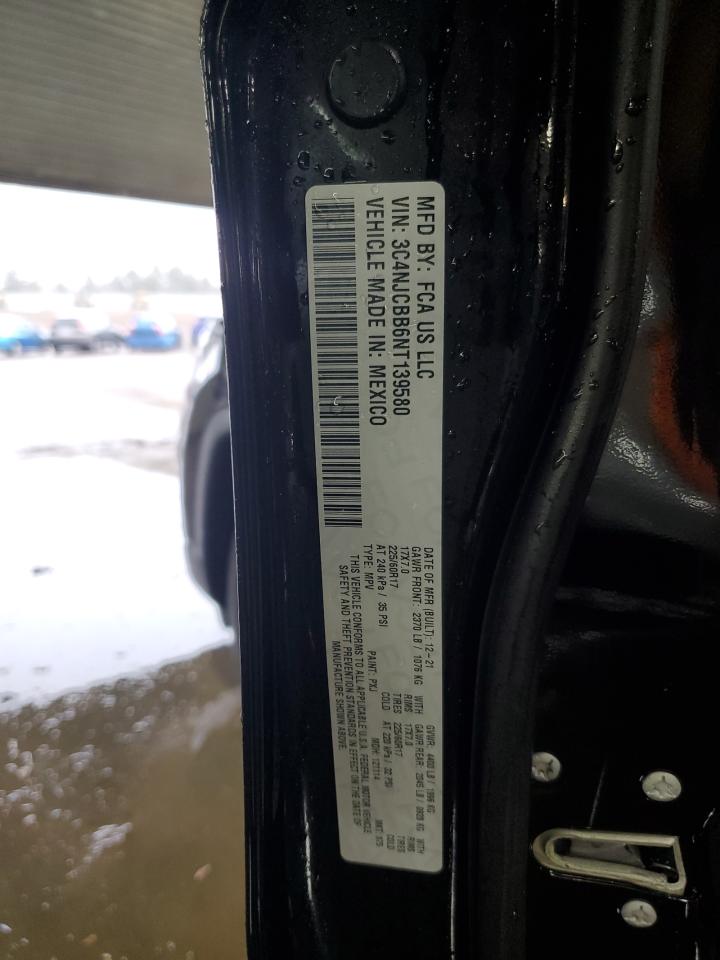 2022 Jeep Compass Latitude VIN: 3C4NJCBB6NT139580 Lot: 93649365