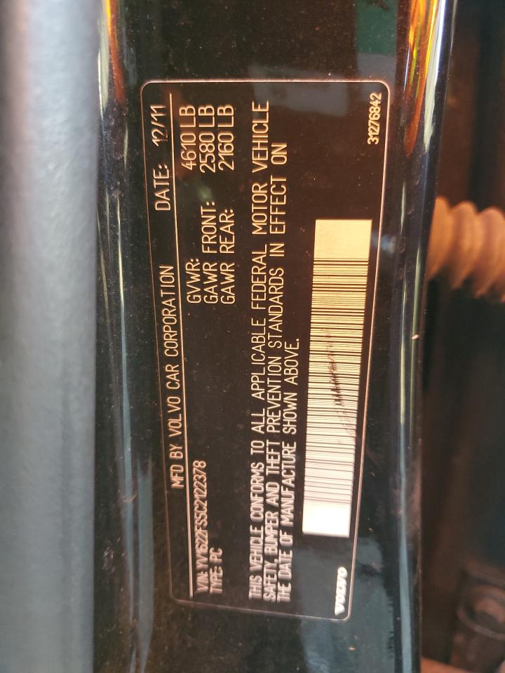 2012 Volvo S60 T5 VIN: YV1622FS5C2122378 Lot: 93765245