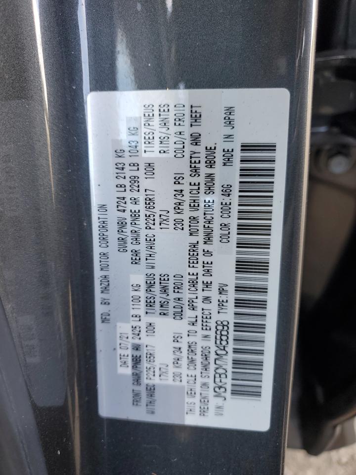 2021 Mazda Cx-5 Touring VIN: JM3KFBCM7M0455698 Lot: 93399645