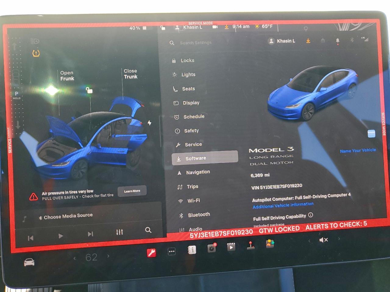 2025 Tesla Model 3 VIN: 5YJ3E1EB7SF019230 Lot: 94795385