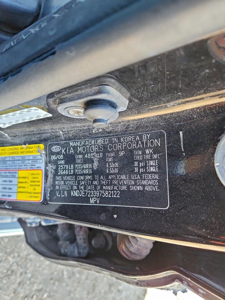 2009 Kia Sportage Lx VIN: KNDJE723397582122 Lot: 93851455