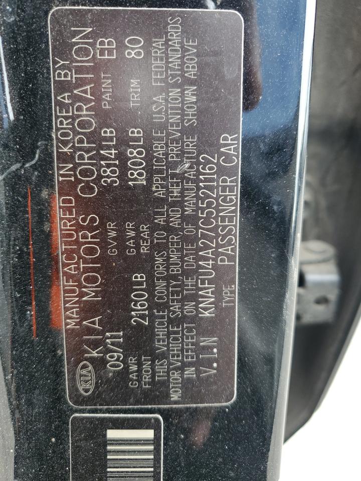 2012 Kia Forte Ex VIN: KNAFU4A27C5521162 Lot: 91024425