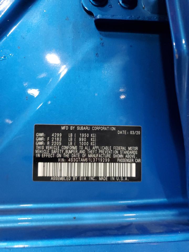 2020 Subaru Impreza Sport VIN: 4S3GTAM61L3719299 Lot: 92635545