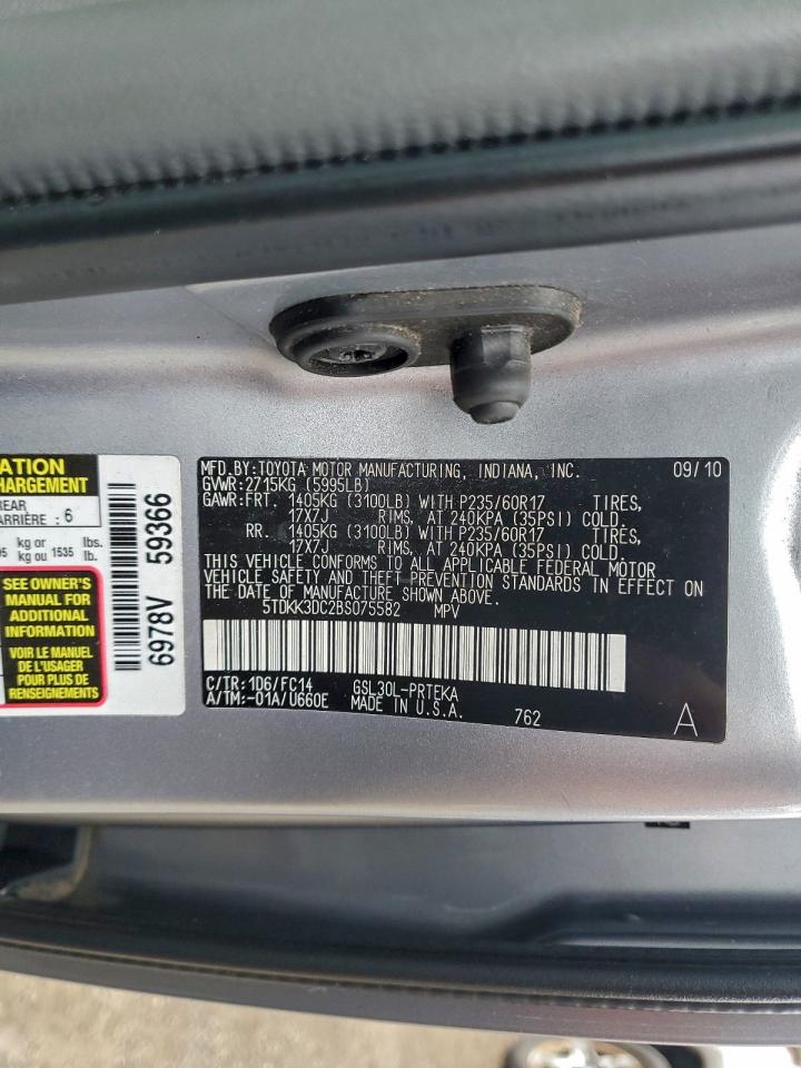 2011 Toyota Sienna Le VIN: 5TDKK3DC2BS075582 Lot: 93535415