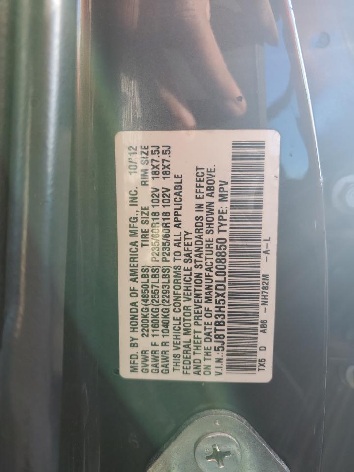 2013 Acura Rdx Technology VIN: 5J8TB3H5XDL008850 Lot: 91619045