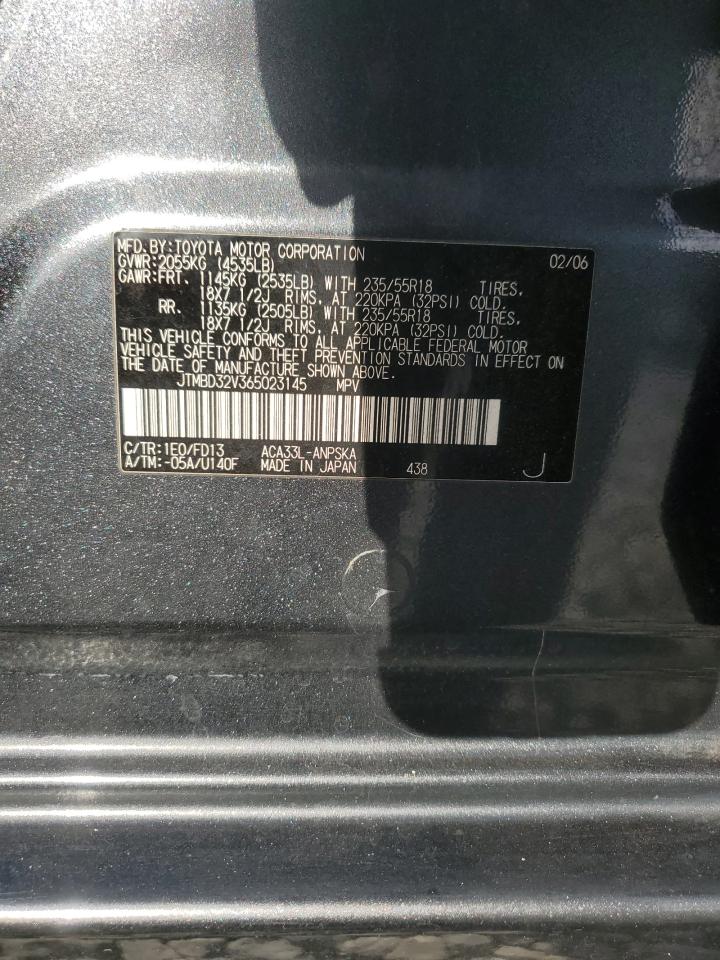 2006 Toyota Rav4 Sport VIN: JTMBD32V365023145 Lot: 91476725