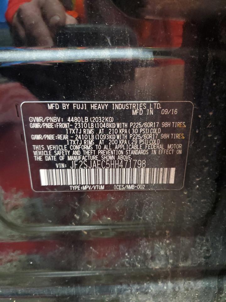 2017 Subaru Forester 2.5I Premium VIN: JF2SJAEC5HH471798 Lot: 93469025