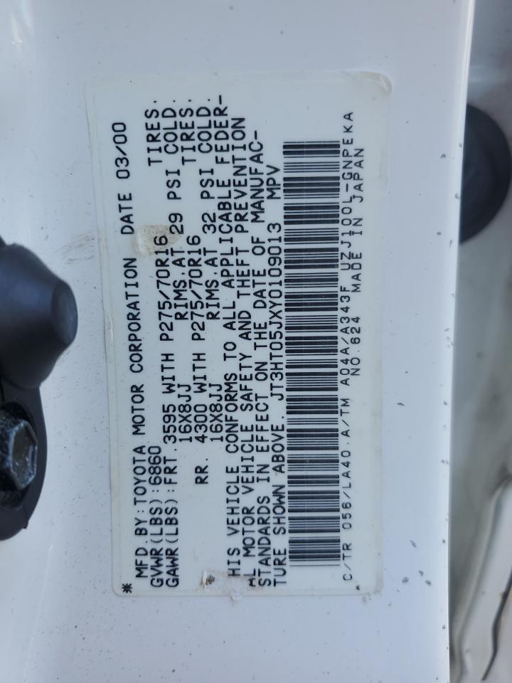 2000 Toyota Land Cruiser VIN: JT3HT05JXY0109013 Lot: 93664745