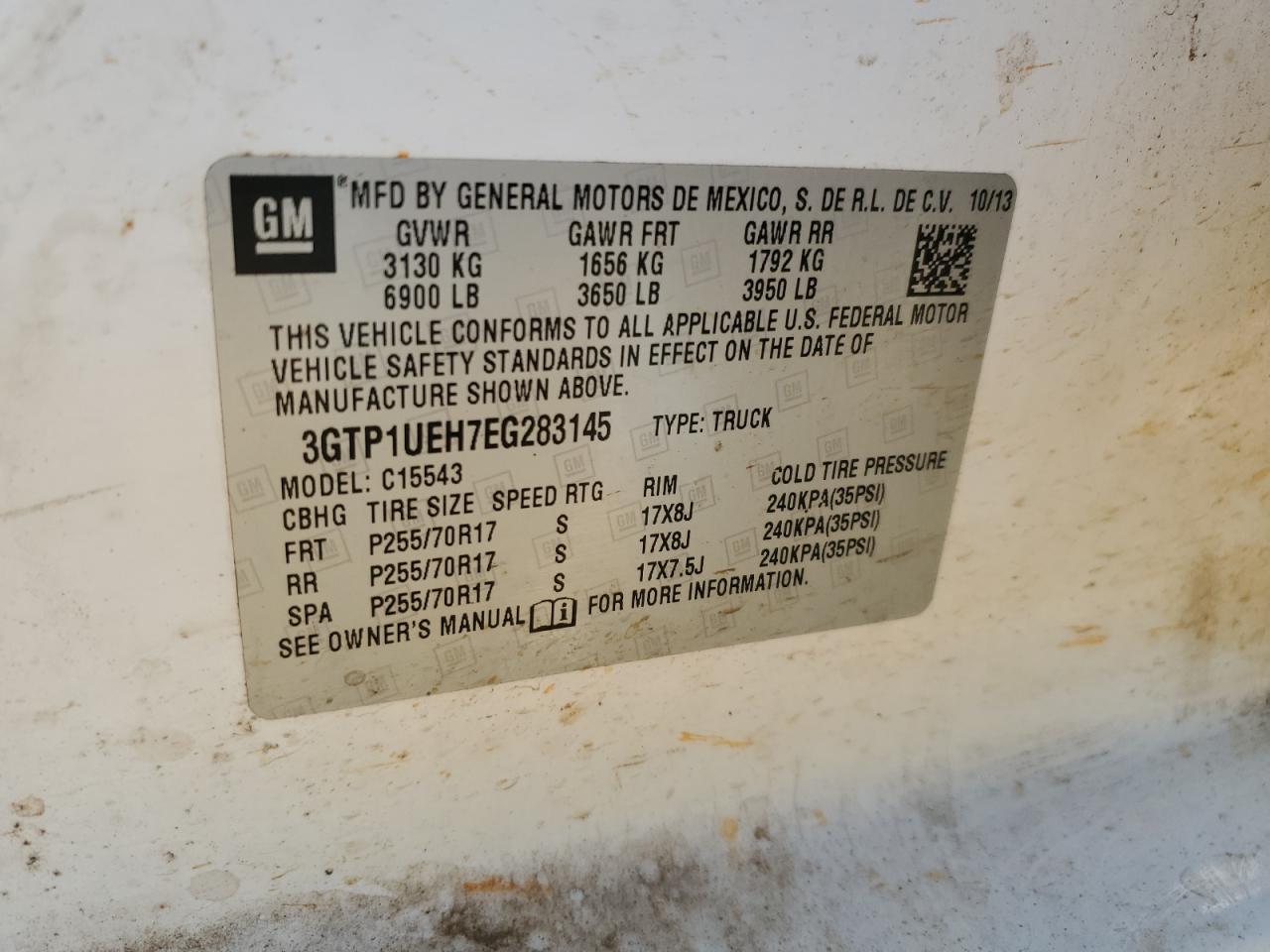 2014 GMC Sierra C1500 Sle VIN: 3GTP1UEH7EG283145 Lot: 92103525