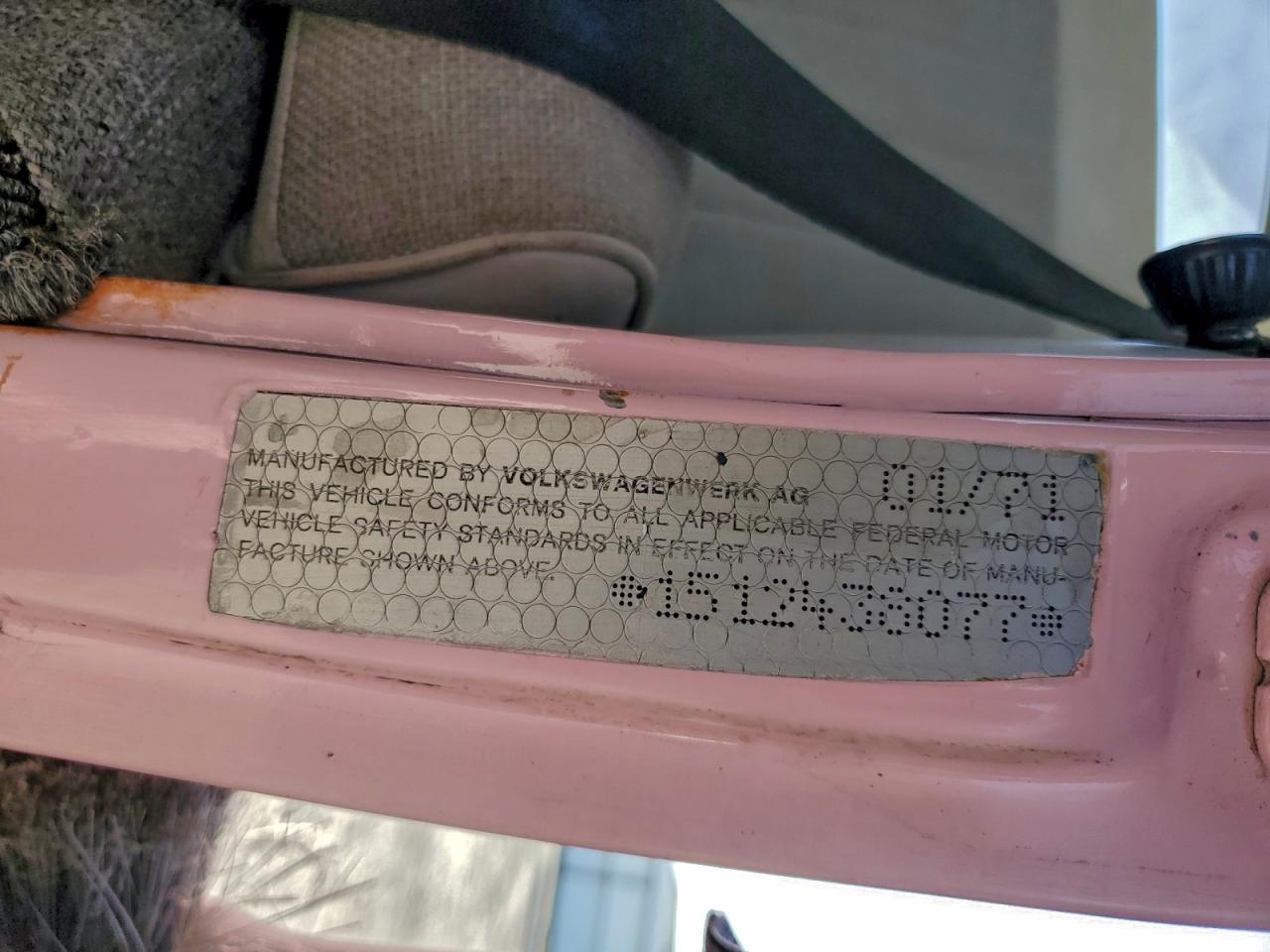 1971 Volkswagen Beetle VIN: 1512438077 Lot: 93448145