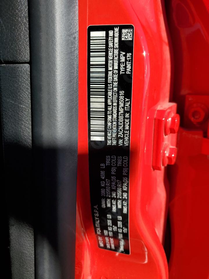 2021 Jeep Renegade Latitude VIN: ZACNJDBB7MPM50816 Lot: 91048335