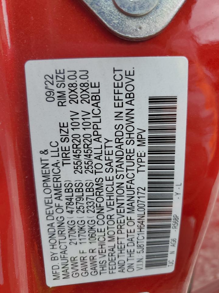 2022 Acura Rdx A-Spec VIN: 5J8TC1H64NL007172 Lot: 91681375