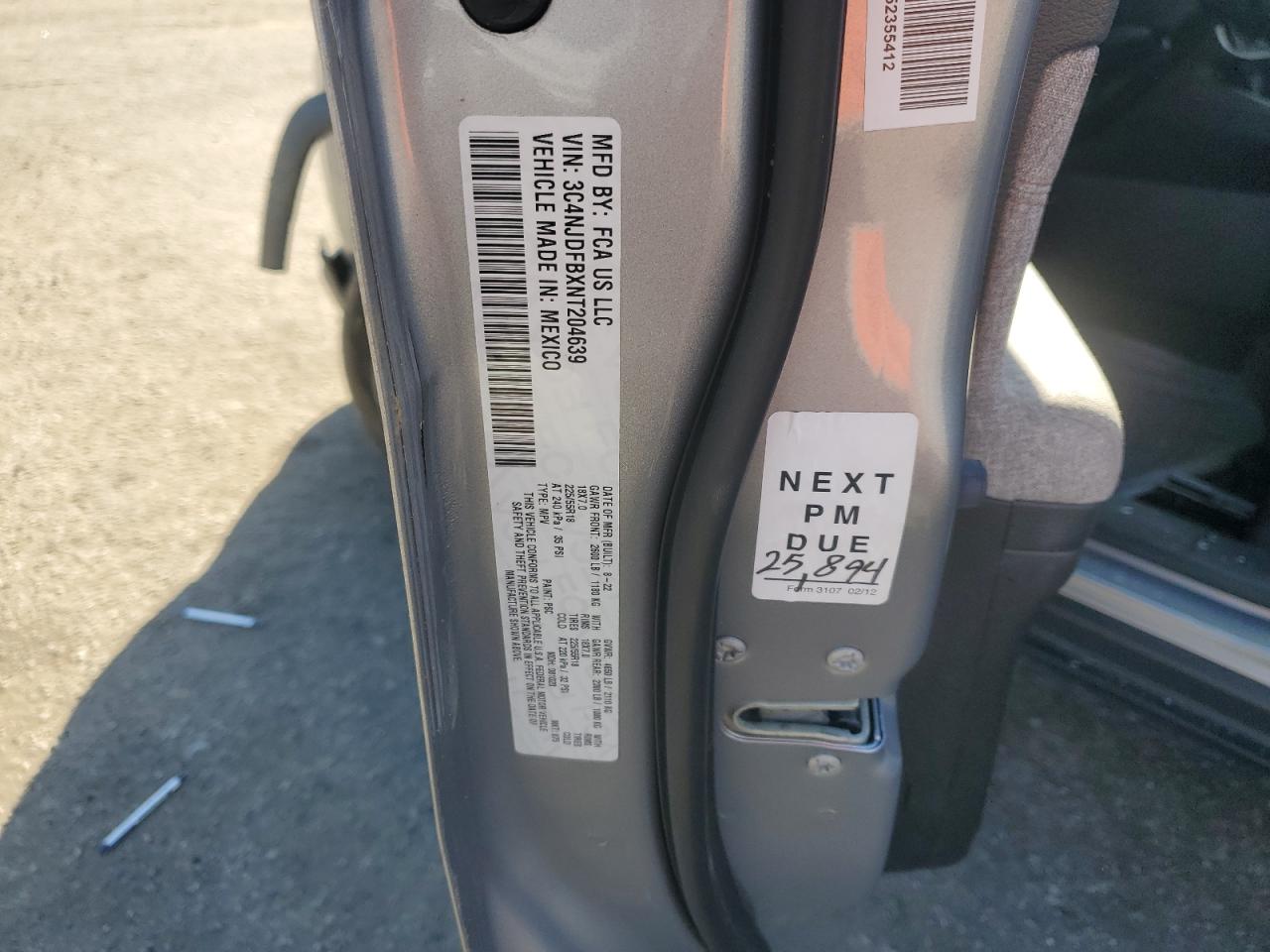 2022 Jeep Compass Latitude Lux VIN: 3C4NJDFBXNT204639 Lot: 91967775