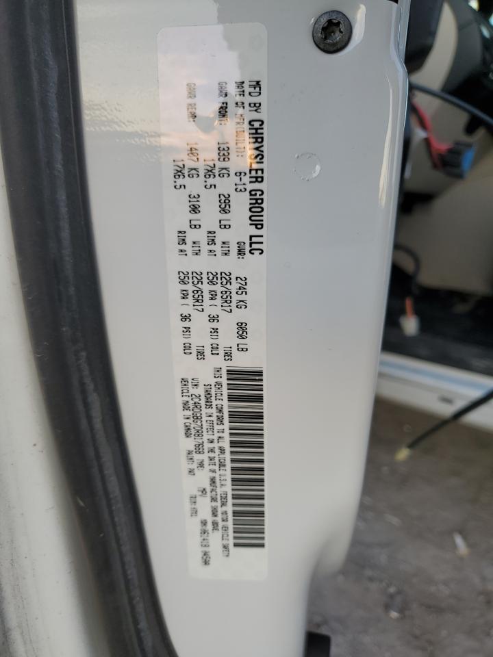 2013 Dodge Grand Caravan Se VIN: 2C4RDGBG7DR817668 Lot: 92936235