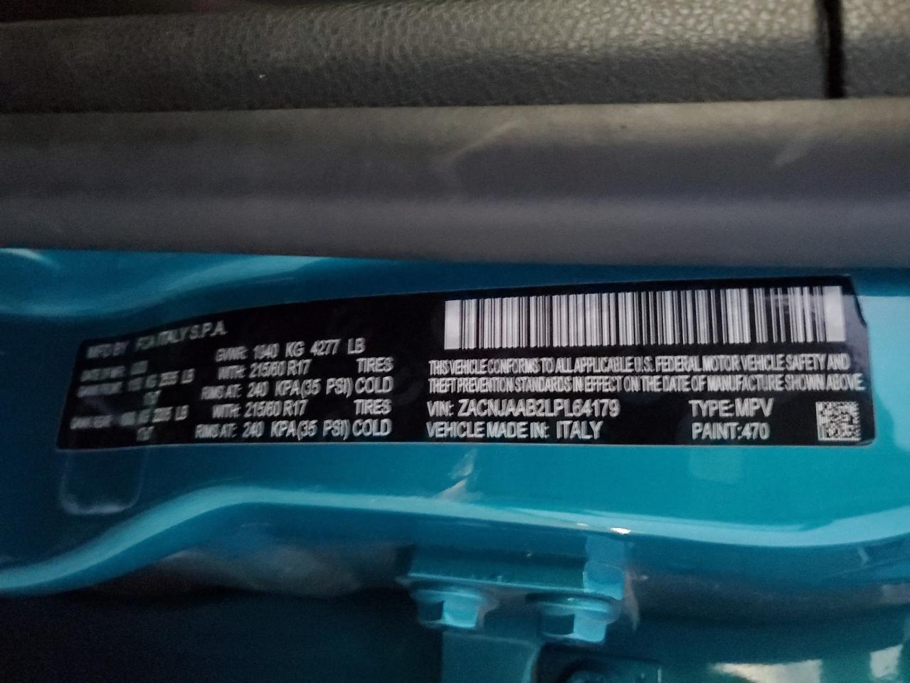 2020 Jeep Renegade Sport VIN: ZACNJAAB2LPL64179 Lot: 92910755