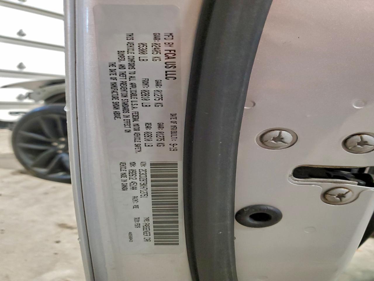 2019 Dodge Challenger R/T VIN: 2C3CDZBT9KH712751 Lot: 93130625