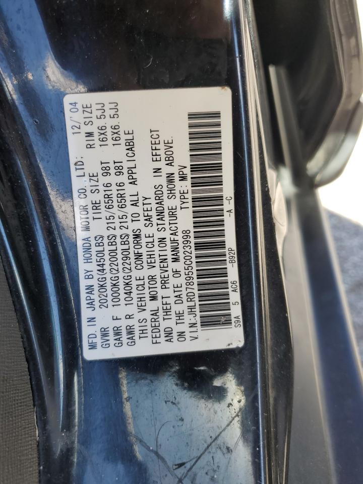 2005 Honda Cr-V Se VIN: JHLRD78955C023998 Lot: 92199415