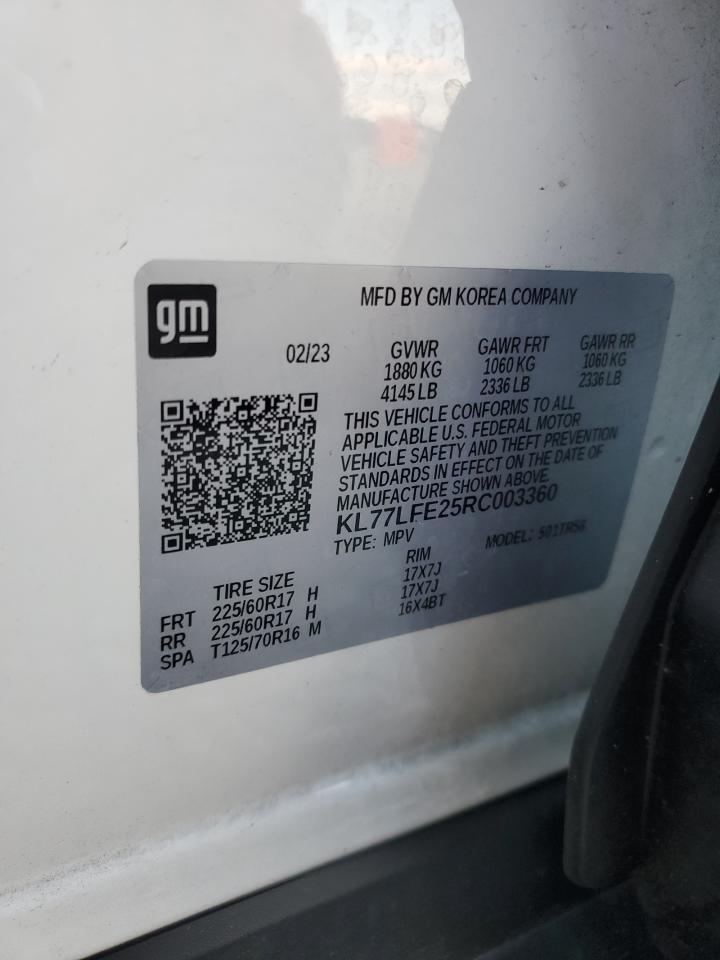 2024 Chevrolet Trax Ls VIN: KL77LFE25RC003360 Lot: 91593165