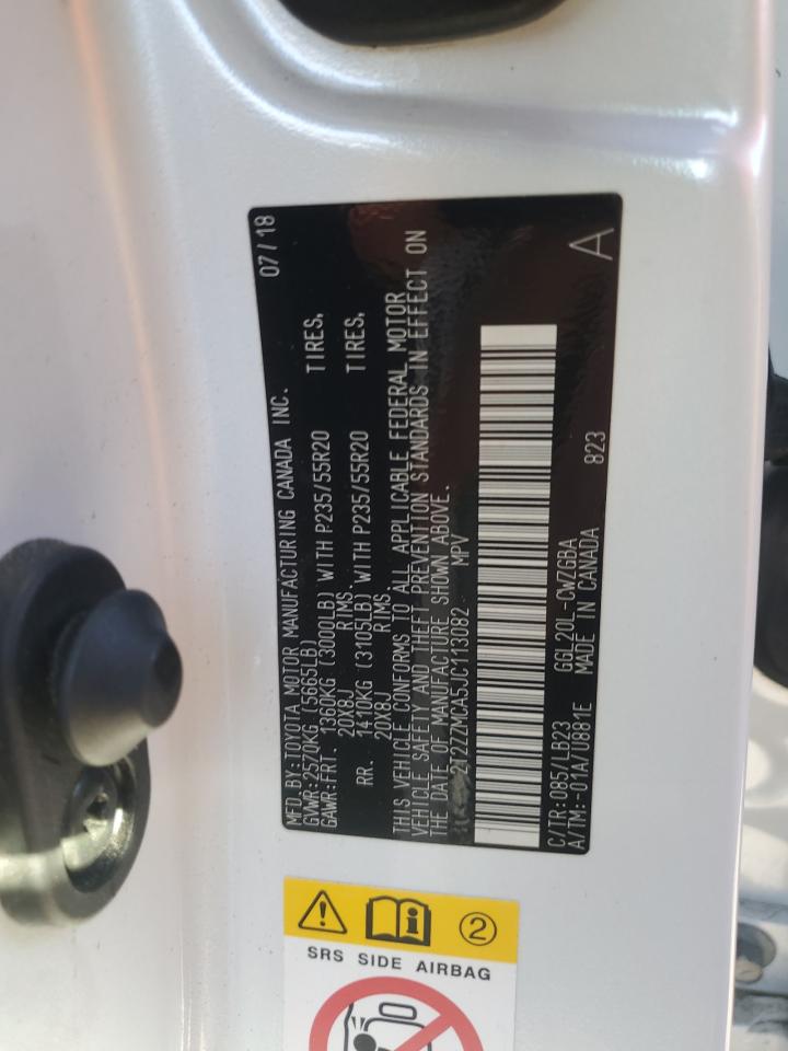 2018 Lexus Rx 350 Base VIN: 2T2ZZMCA5JC113082 Lot: 90972155