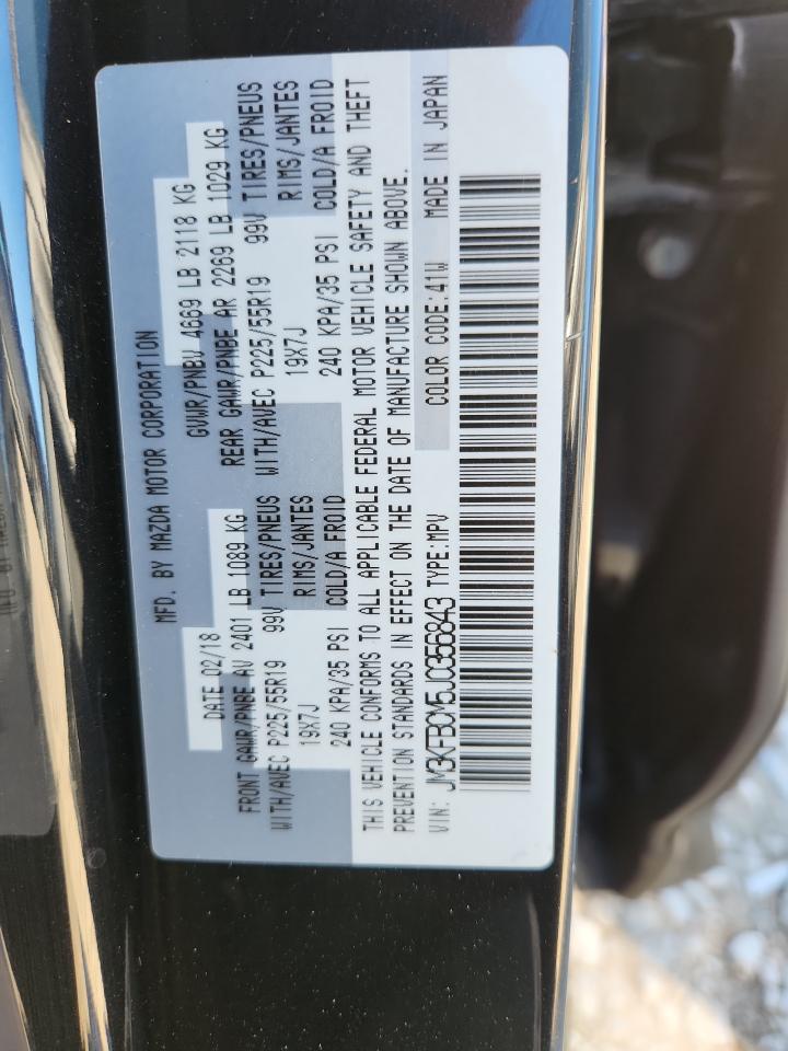 2018 Mazda Cx-5 Touring VIN: JM3KFBCM5J0356843 Lot: 91277835