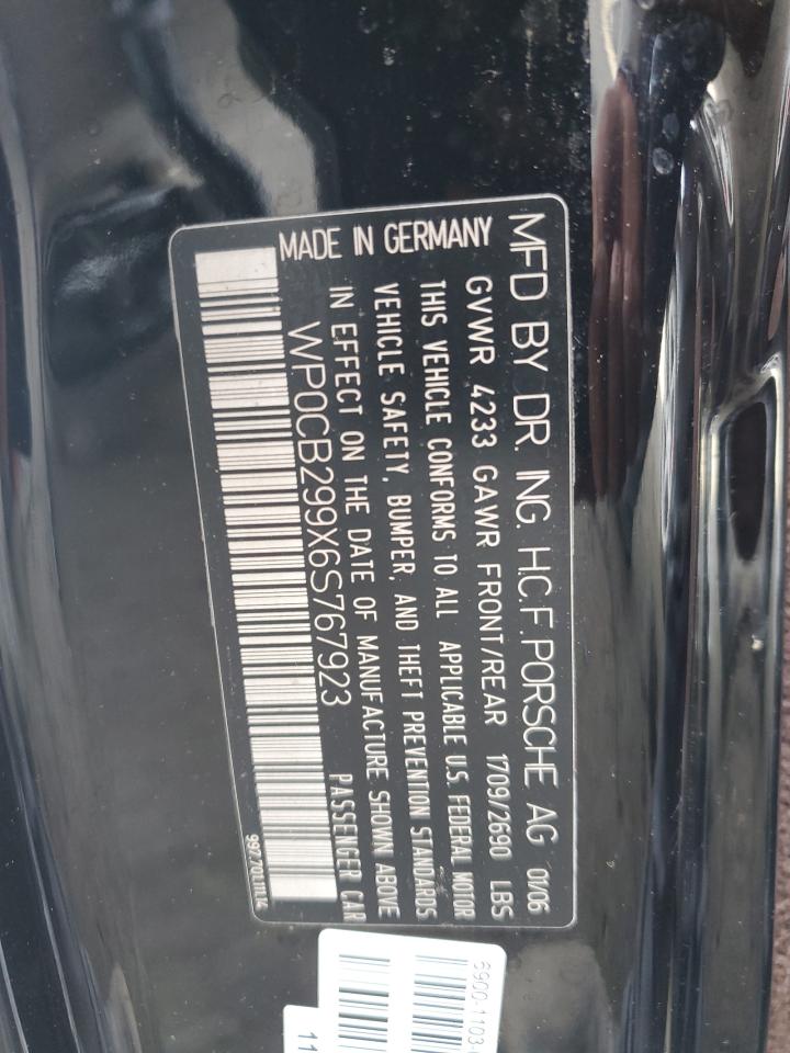 2006 Porsche 911 Carrera S Cabriolet VIN: WP0CB299X6S767923 Lot: 91526815