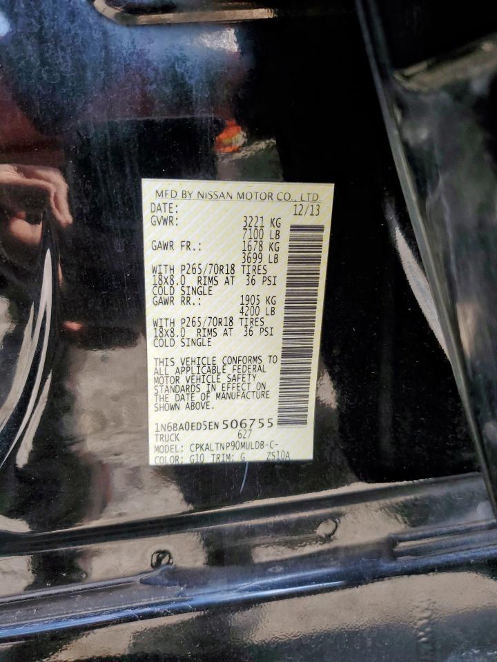 2014 Nissan Titan S VIN: 1N6BA0ED5EN506755 Lot: 93598215