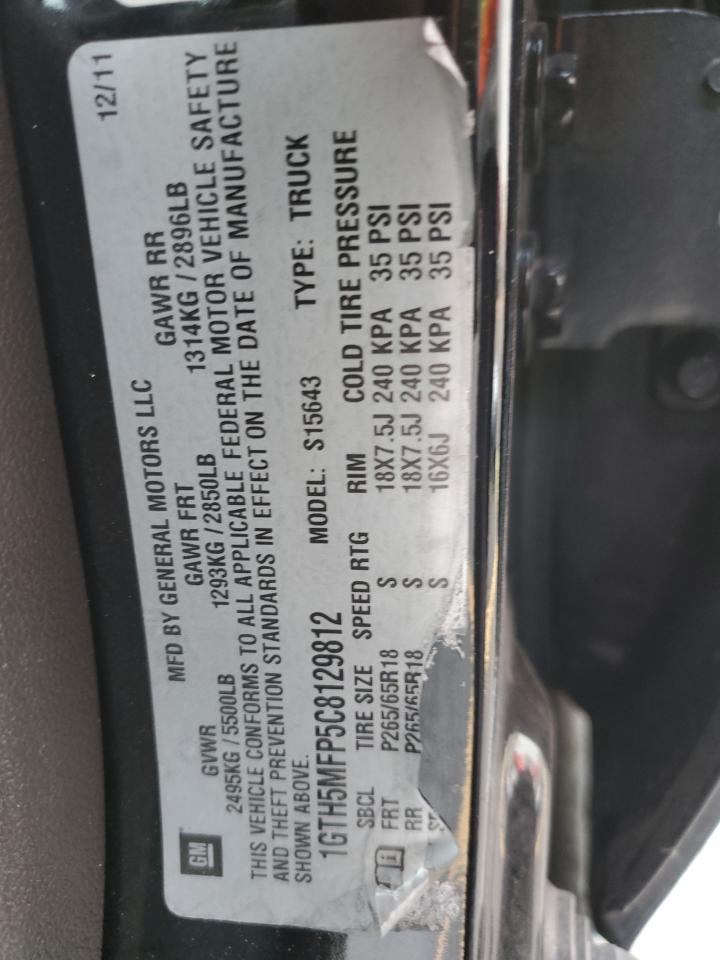 2012 GMC Canyon Sle VIN: 1GTH5MFP5C8129812 Lot: 93312215