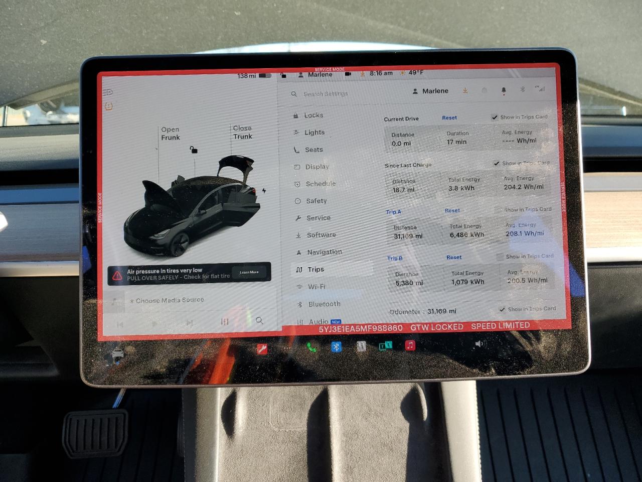 2021 Tesla Model 3 VIN: 5YJ3E1EA5MF988860 Lot: 91288335