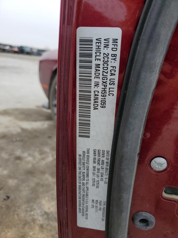 2023 Dodge Challenger Gt VIN: 2C3CDZJGXPH591059 Lot: 93609165