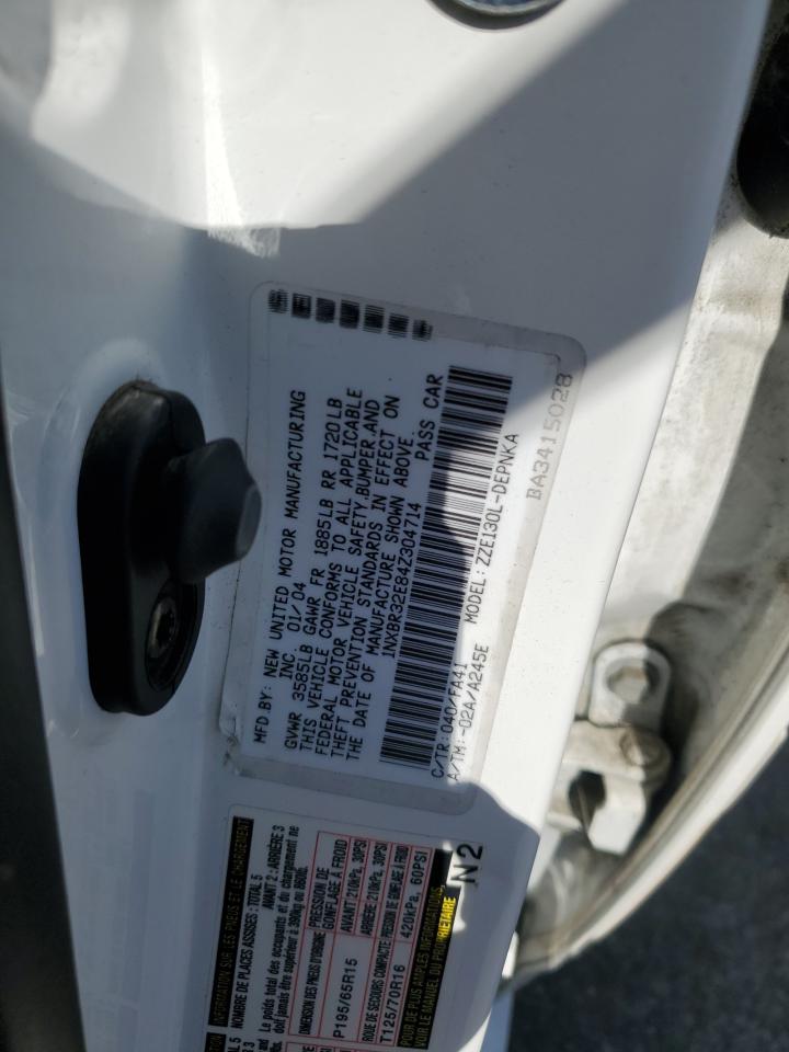 2004 Toyota Corolla Ce VIN: 1NXBR32E84Z304714 Lot: 93338615