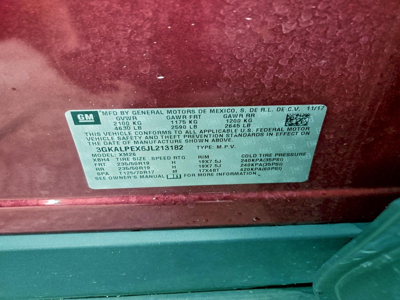 2018 GMC Terrain Slt VIN: 3GKALPEX6JL213182 Lot: 94230395