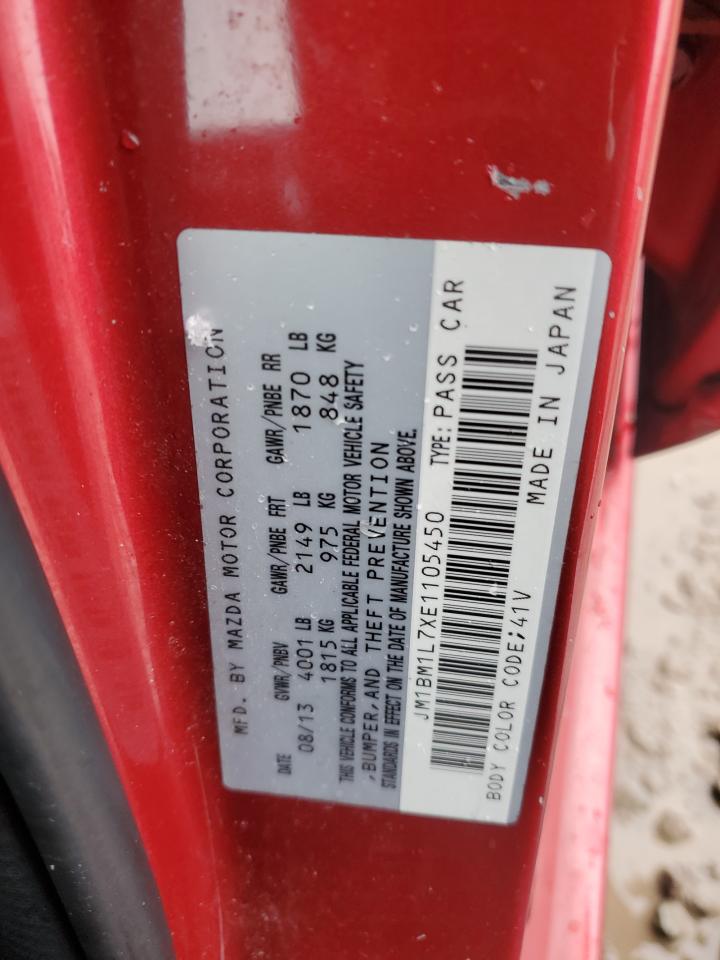 2014 Mazda 3 Touring VIN: JM1BM1L7XE1105450 Lot: 91554975