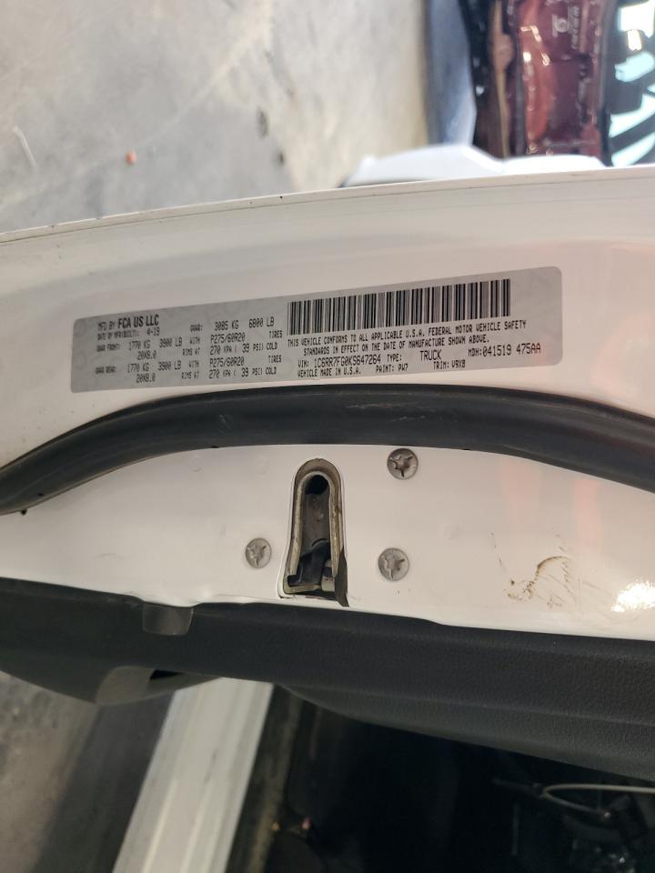 2019 Ram 1500 Classic Tradesman VIN: 1C6RR7FG0KS647264 Lot: 91905555