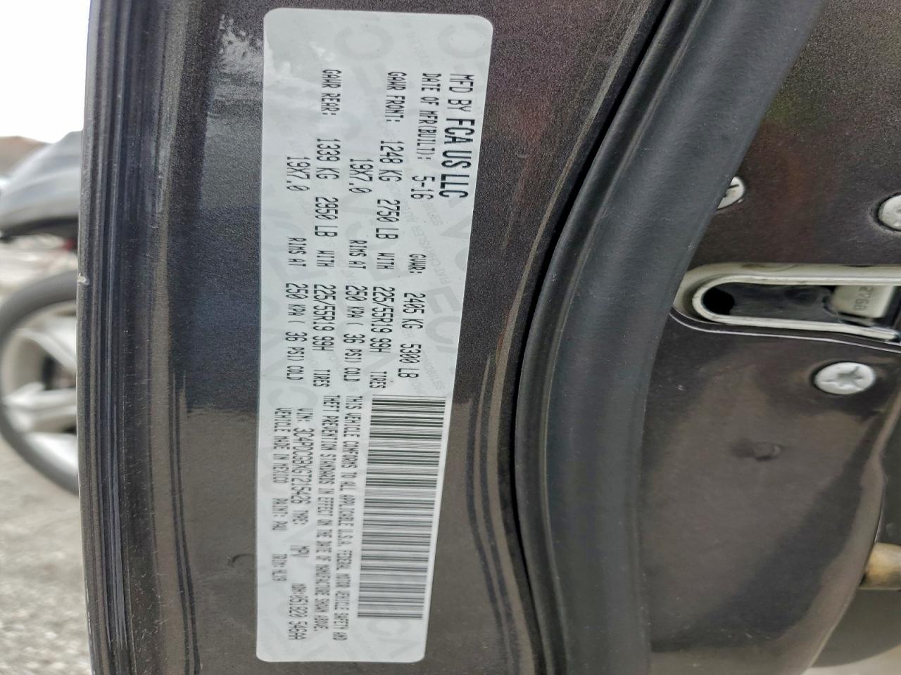 2016 Dodge Journey Crossroad VIN: 3C4PDCGBXGT215426 Lot: 93702665