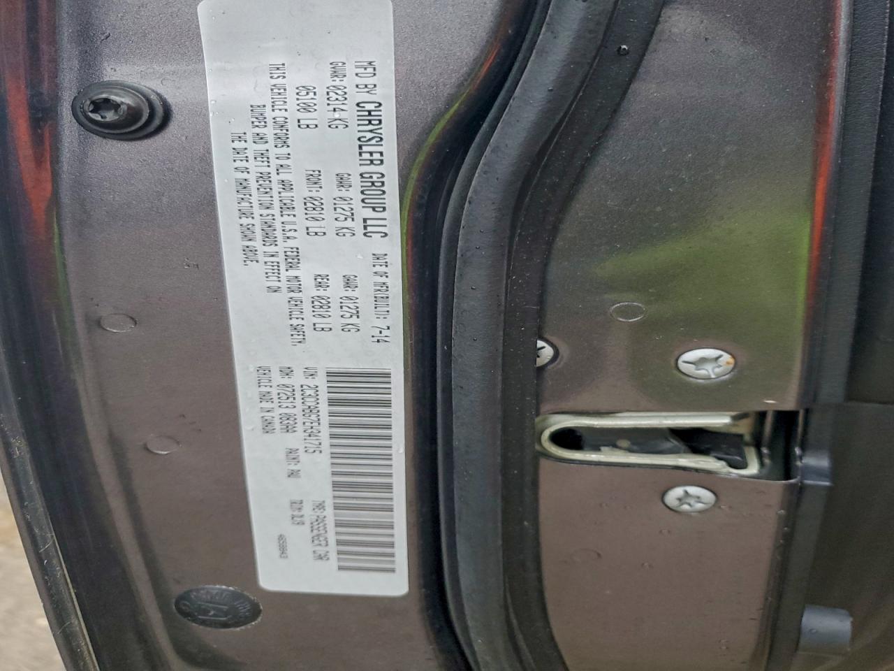 2014 Chrysler 300 S VIN: 2C3CCABG7EH341715 Lot: 94023915