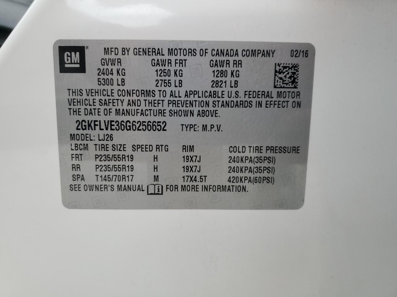 2016 GMC Terrain Denali VIN: 2GKFLVE36G6256652 Lot: 93099905