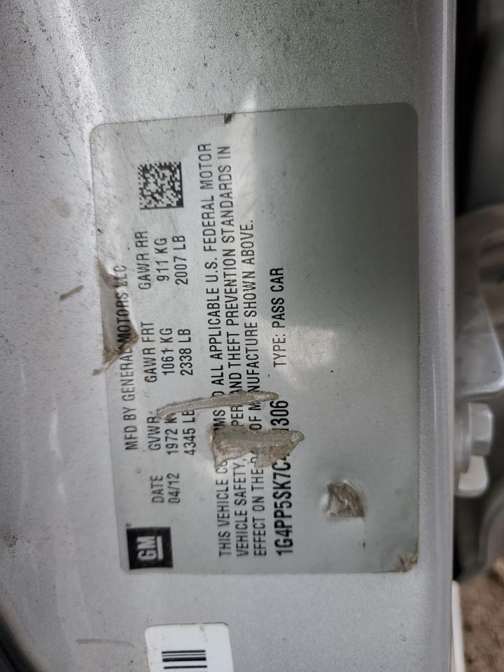 2012 Buick Verano VIN: 1G4PP5SK7C4181306 Lot: 92490345