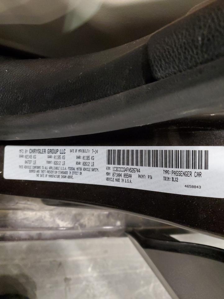 2015 Chrysler 200 C VIN: 1C3CCCCG4FN526744 Lot: 91871205