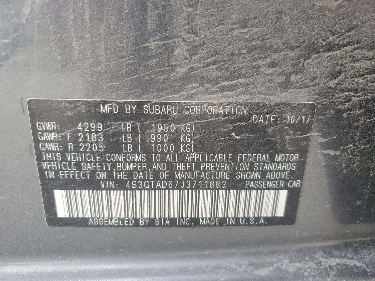 2018 Subaru Impreza Premium Plus VIN: 4S3GTAD67J3711883 Lot: 92833175