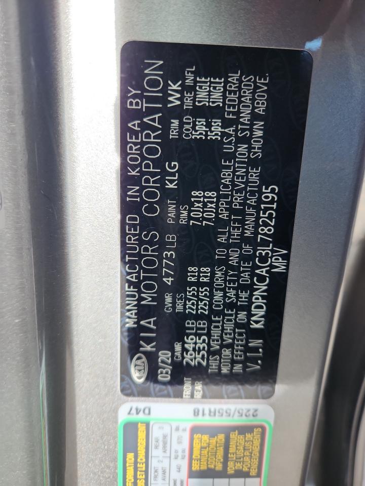 2020 Kia Sportage Ex VIN: KNDPNCAC3L7825195 Lot: 92848405