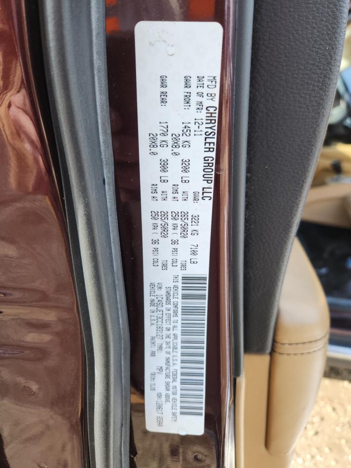 2012 Dodge Durango Citadel VIN: 1C4SDJET3CC183127 Lot: 92345655