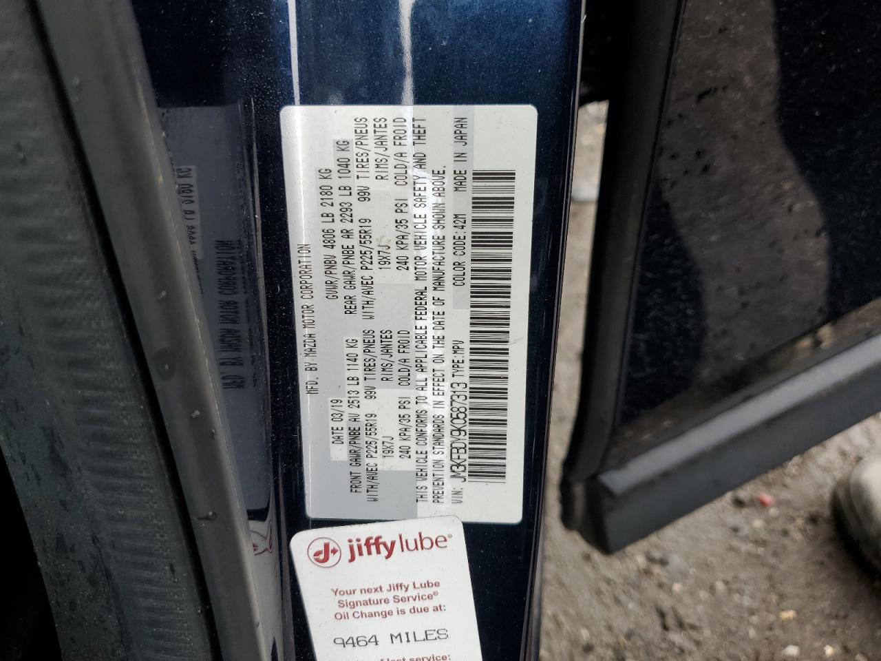 2019 Mazda Cx-5 Grand Touring Reserve VIN: JM3KFBDY9K0587313 Lot: 90701815