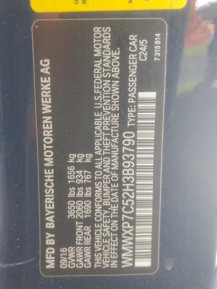 2017 Mini Cooper S VIN: WMWXP7C52H3B93790 Lot: 92917105